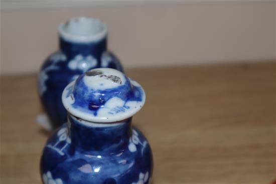 A quantity of 19th century and later Chinese blue and white vases